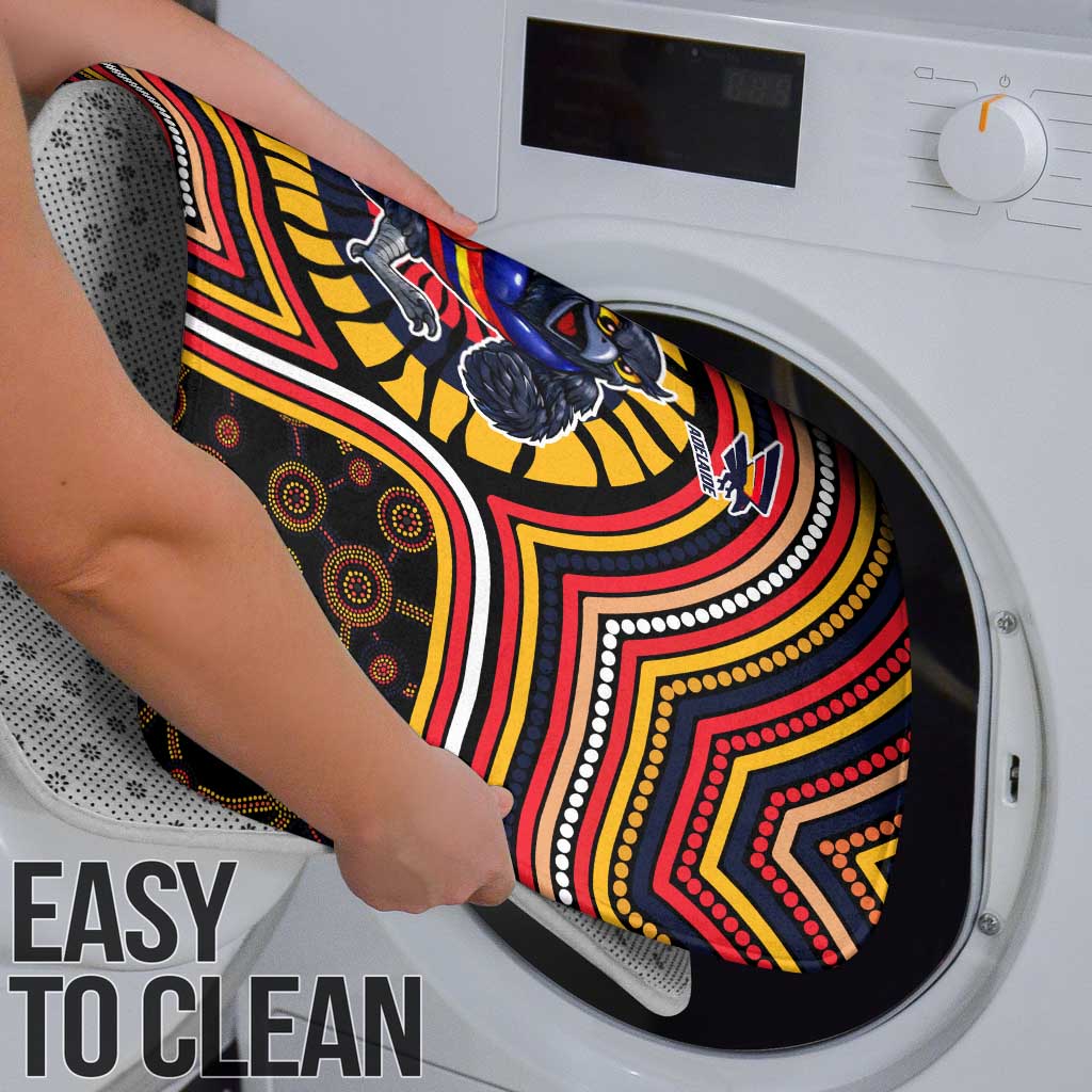 Adelaide Crows Bathroom Set Indigenous Monochrome Dot Art Mascot Style