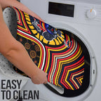 Adelaide Crows Bathroom Set Indigenous Monochrome Dot Art Mascot Style