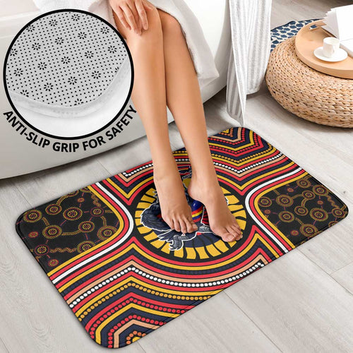 Adelaide Crows Bathroom Set Indigenous Monochrome Dot Art Mascot Style