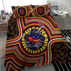 Adelaide Crows Bedding Set Indigenous Monochrome Dot Art Mascot Style