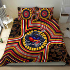 Adelaide Crows Bedding Set Indigenous Monochrome Dot Art Mascot Style