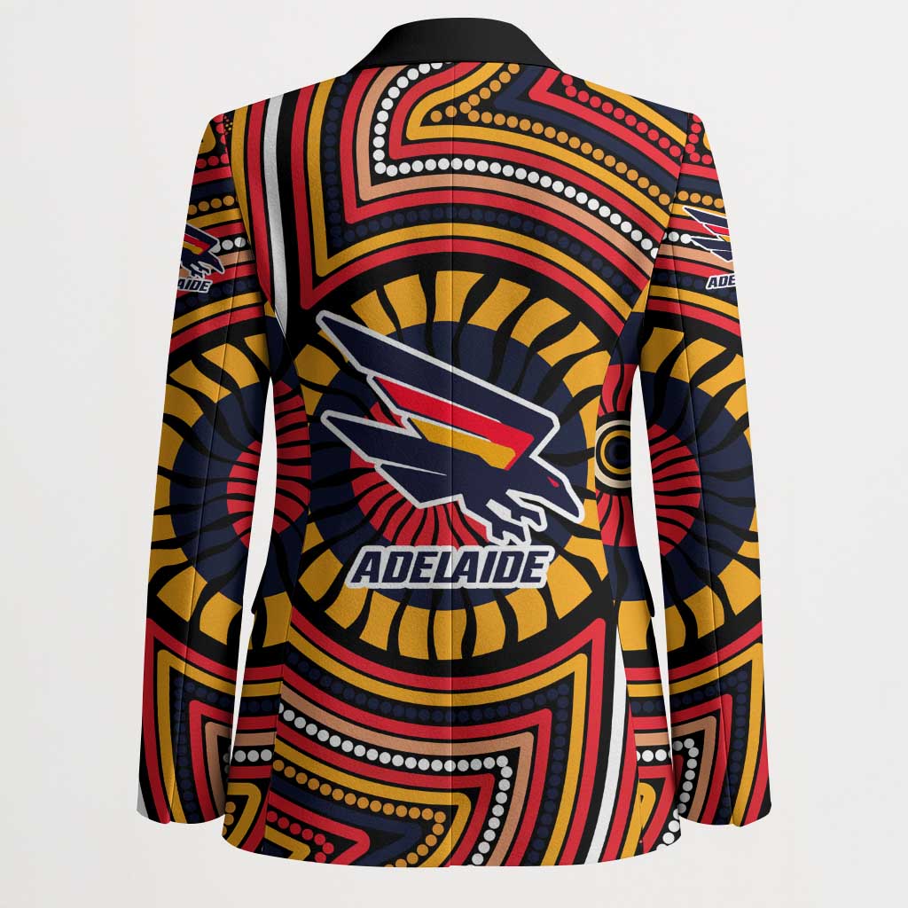 Adelaide Crows Blazer Indigenous Monochrome Dot Art Mascot Style