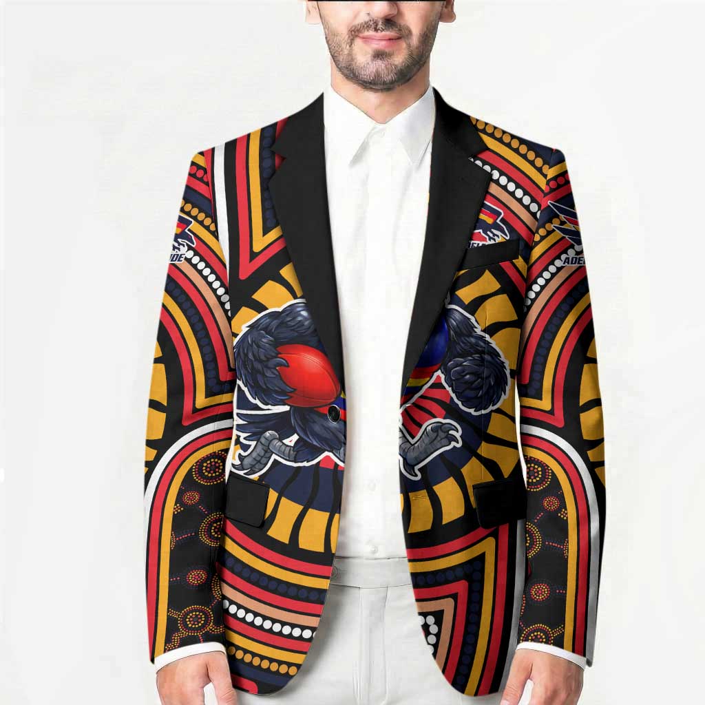 Adelaide Crows Blazer Indigenous Monochrome Dot Art Mascot Style