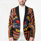 Adelaide Crows Blazer Indigenous Monochrome Dot Art Mascot Style