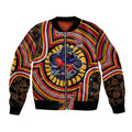 Adelaide Crows Bomber Jacket Indigenous Monochrome Dot Art Mascot Style