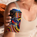 Adelaide Crows 4 in 1 Can Cooler Tumbler Indigenous Monochrome Dot Art Mascot Style