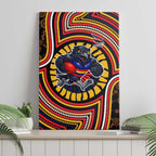 Adelaide Crows Canvas Wall Art Indigenous Monochrome Dot Art Mascot Style