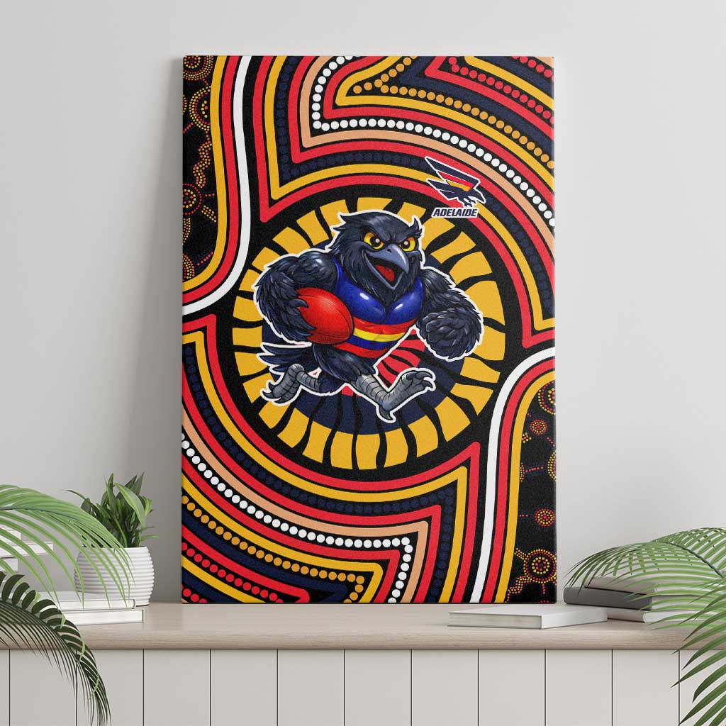 Adelaide Crows Canvas Wall Art Indigenous Monochrome Dot Art Mascot Style