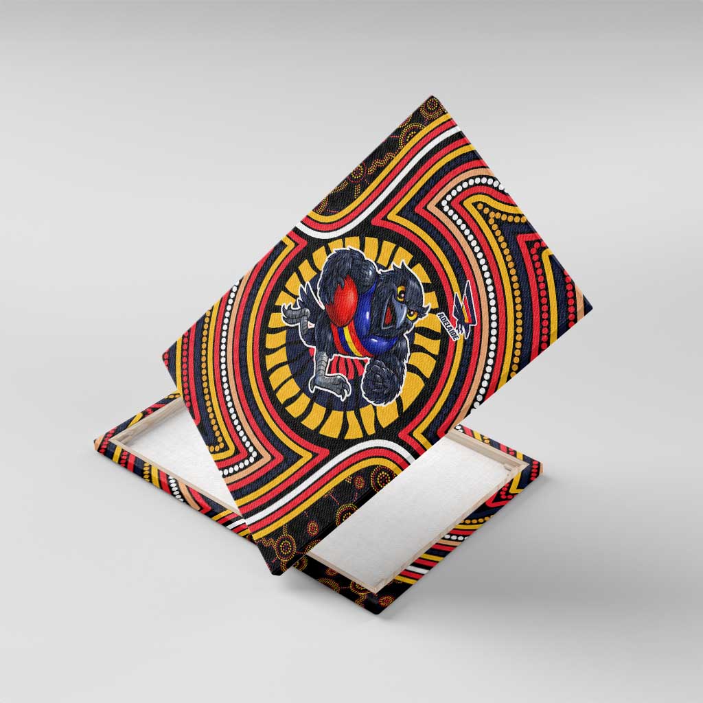 Adelaide Crows Canvas Wall Art Indigenous Monochrome Dot Art Mascot Style