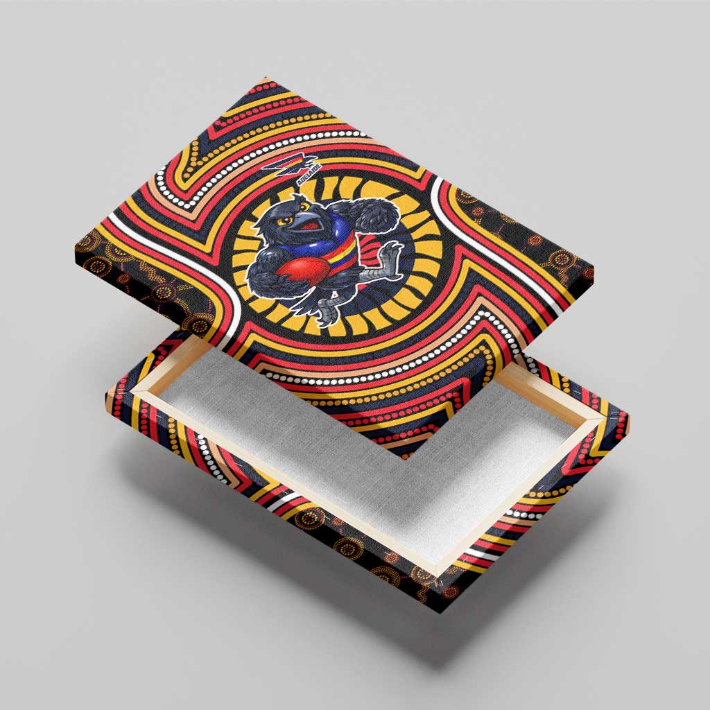 Adelaide Crows Canvas Wall Art Indigenous Monochrome Dot Art Mascot Style