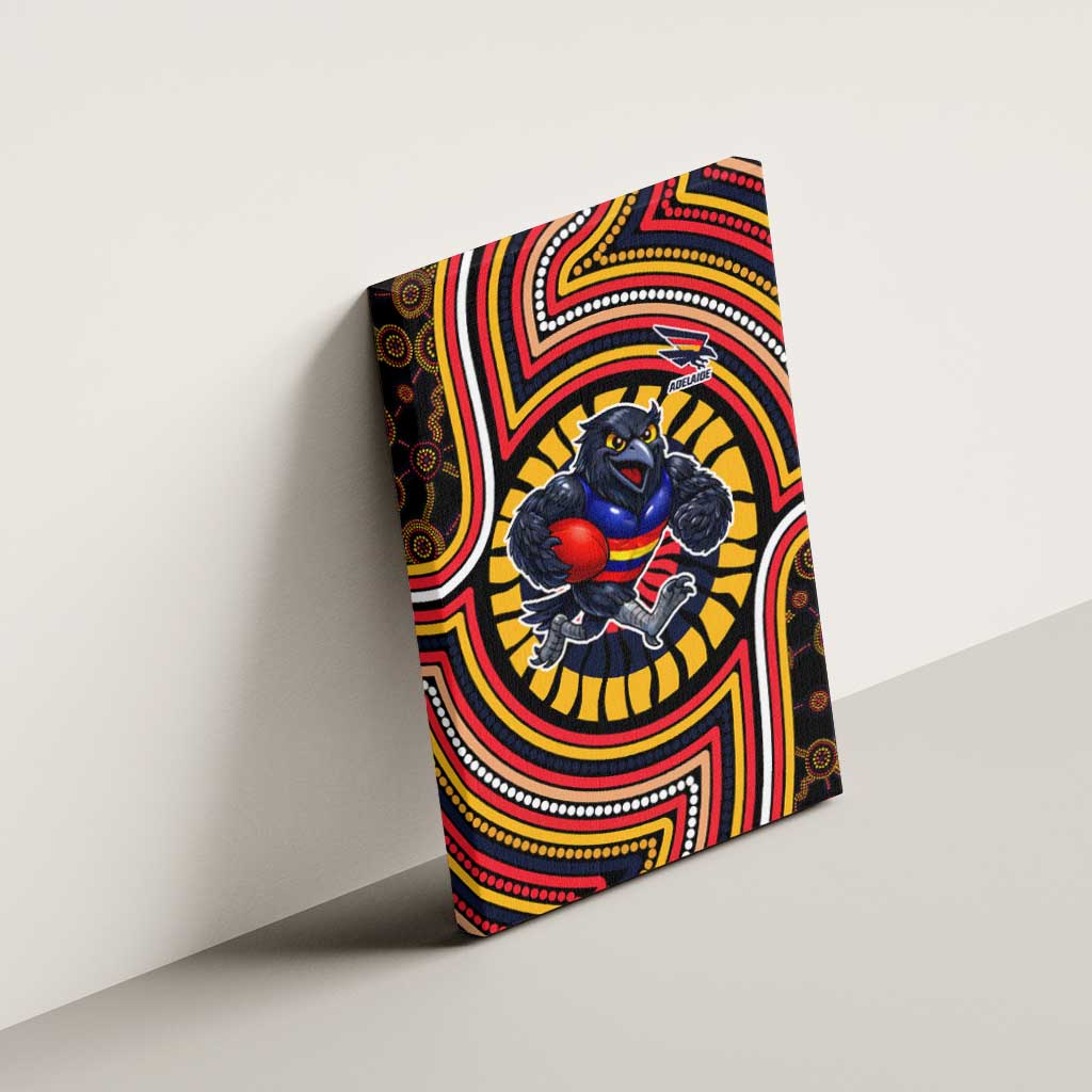 Adelaide Crows Canvas Wall Art Indigenous Monochrome Dot Art Mascot Style
