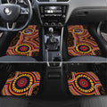 Adelaide Crows Car Mats Indigenous Monochrome Dot Art Mascot Style