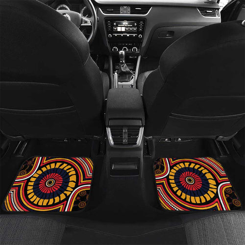 Adelaide Crows Car Mats Indigenous Monochrome Dot Art Mascot Style
