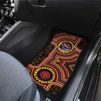 Adelaide Crows Car Mats Indigenous Monochrome Dot Art Mascot Style