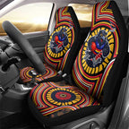 Adelaide Crows Car Seat Cover Indigenous Monochrome Dot Art Mascot Style