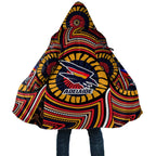 Adelaide Crows Cloak Indigenous Monochrome Dot Art Mascot Style