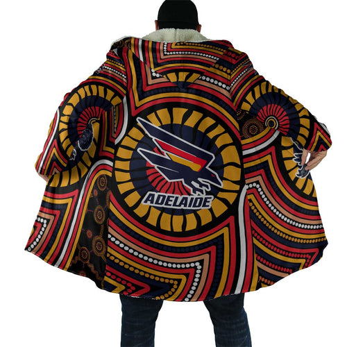 Adelaide Crows Cloak Indigenous Monochrome Dot Art Mascot Style