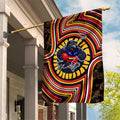 Adelaide Crows Garden Flag Indigenous Monochrome Dot Art Mascot Style