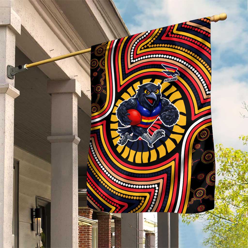 Adelaide Crows Garden Flag Indigenous Monochrome Dot Art Mascot Style