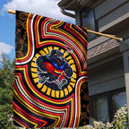 Adelaide Crows Garden Flag Indigenous Monochrome Dot Art Mascot Style