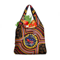 Adelaide Crows Grocery Bag Indigenous Monochrome Dot Art Mascot Style
