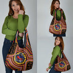 Adelaide Crows Grocery Bag Indigenous Monochrome Dot Art Mascot Style