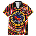 Adelaide Crows Hawaiian Shirt Indigenous Monochrome Dot Art Mascot Style