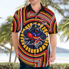 Adelaide Crows Hawaiian Shirt Indigenous Monochrome Dot Art Mascot Style