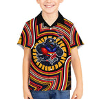 Adelaide Crows Hawaiian Shirt Indigenous Monochrome Dot Art Mascot Style