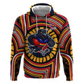 Adelaide Crows Hoodie Indigenous Monochrome Dot Art Mascot Style