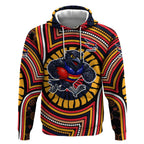 Adelaide Crows Hoodie Indigenous Monochrome Dot Art Mascot Style