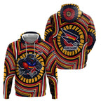 Adelaide Crows Hoodie Indigenous Monochrome Dot Art Mascot Style