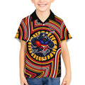 Adelaide Crows Kid Hawaiian Shirt Indigenous Monochrome Dot Art Mascot Style