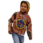 Adelaide Crows Kid Hoodie Indigenous Monochrome Dot Art Mascot Style
