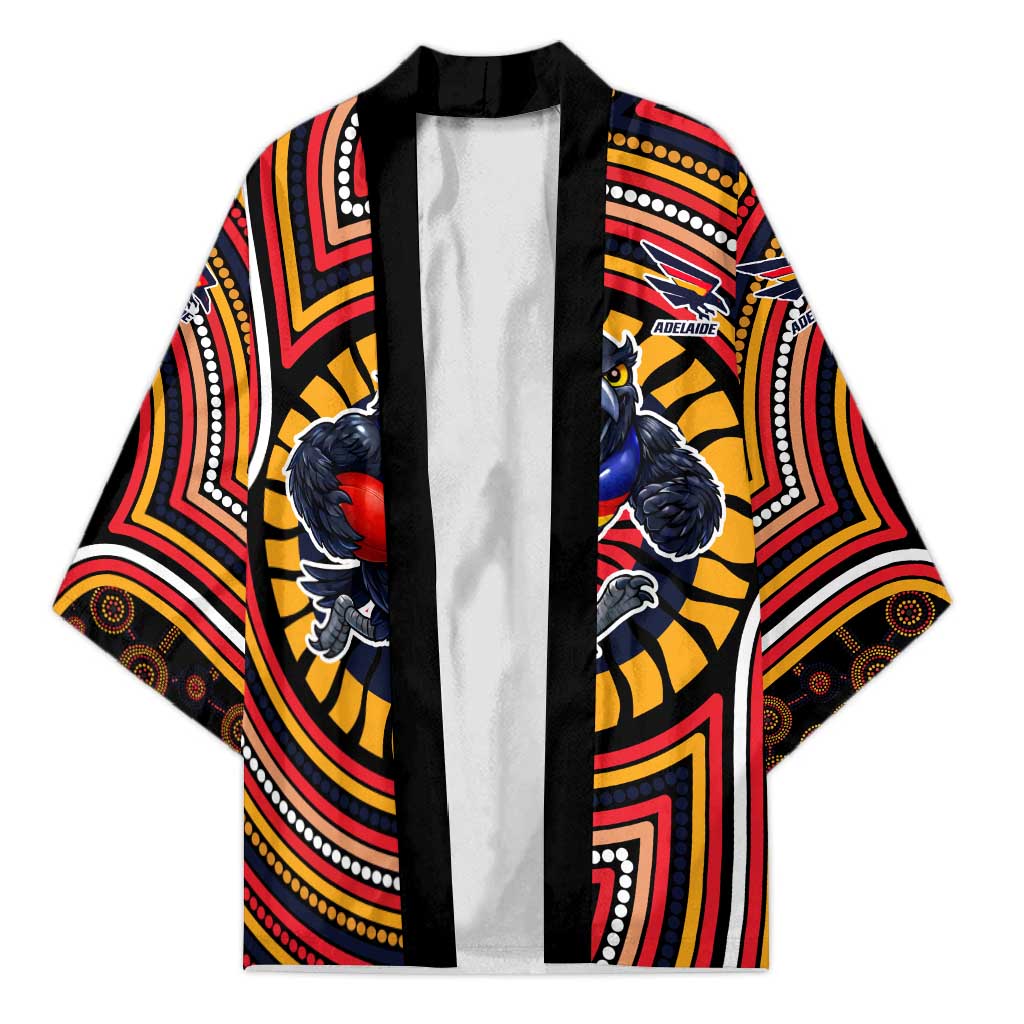 Adelaide Crows Kimono Indigenous Monochrome Dot Art Mascot Style