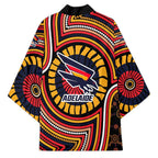 Adelaide Crows Kimono Indigenous Monochrome Dot Art Mascot Style