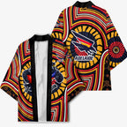 Adelaide Crows Kimono Indigenous Monochrome Dot Art Mascot Style