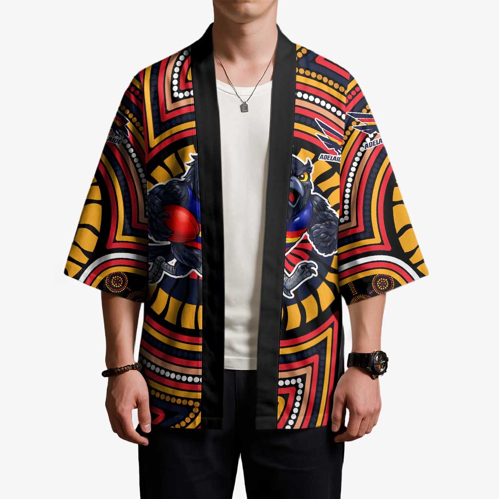 Adelaide Crows Kimono Indigenous Monochrome Dot Art Mascot Style