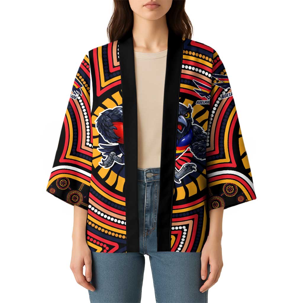 Adelaide Crows Kimono Indigenous Monochrome Dot Art Mascot Style