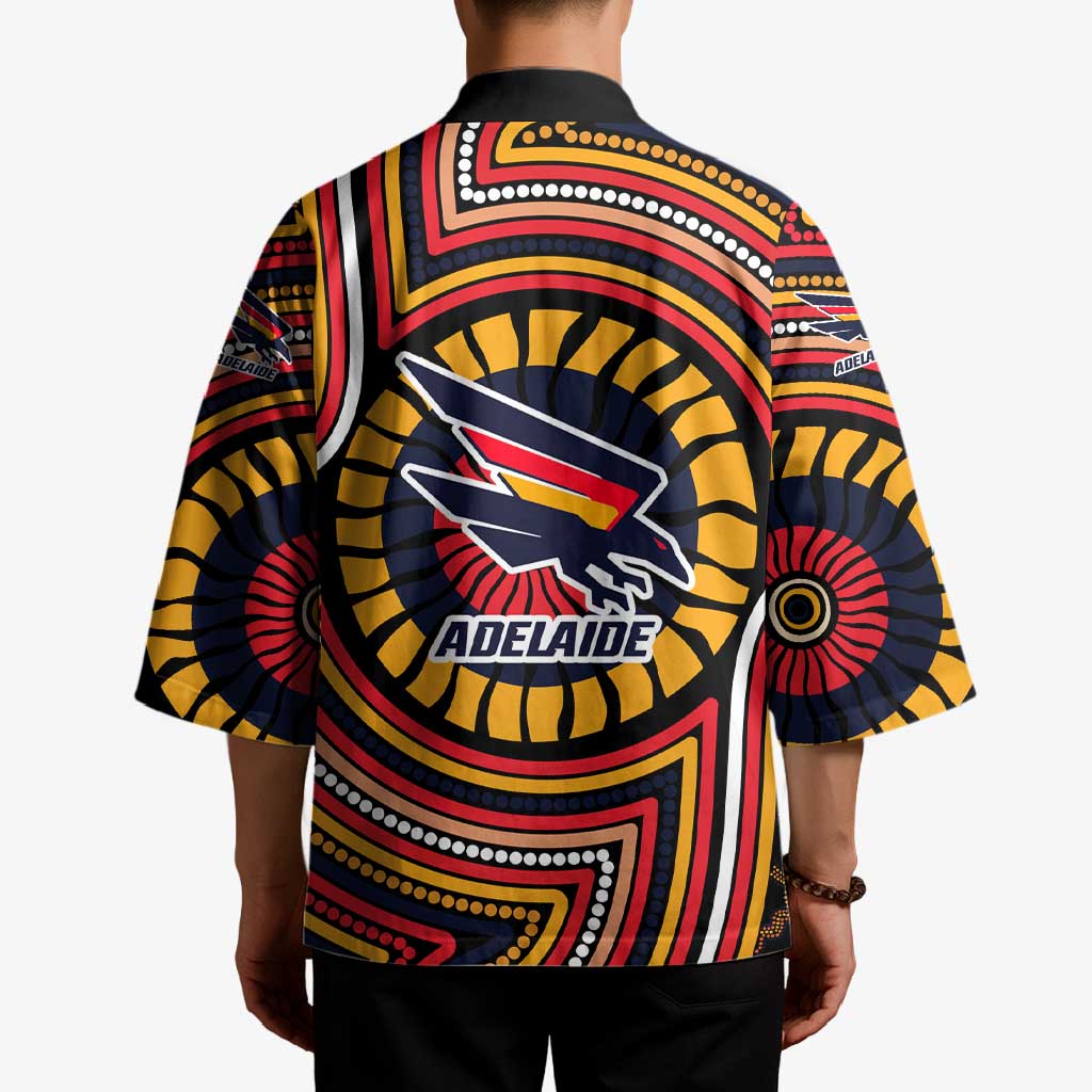 Adelaide Crows Kimono Indigenous Monochrome Dot Art Mascot Style