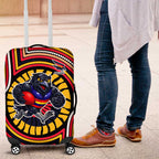 Adelaide Crows Luggage Cover Indigenous Monochrome Dot Art Mascot Style