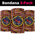 Adelaide Crows Neck Gaiter Indigenous Monochrome Dot Art Mascot Style