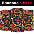 Adelaide Crows Neck Gaiter Indigenous Monochrome Dot Art Mascot Style