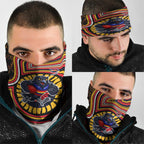 Adelaide Crows Neck Gaiter Indigenous Monochrome Dot Art Mascot Style