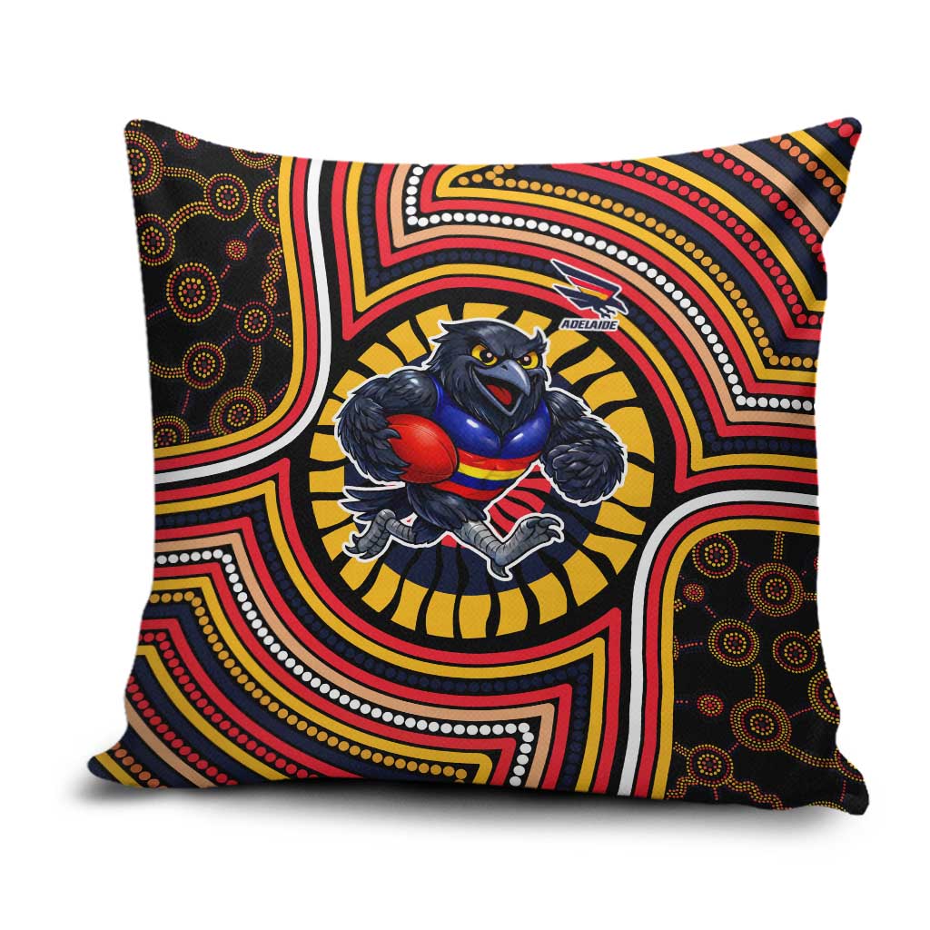 Adelaide Crows Pillow Cover Indigenous Monochrome Dot Art Mascot Style