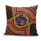 Adelaide Crows Pillow Cover Indigenous Monochrome Dot Art Mascot Style