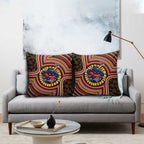 Adelaide Crows Pillow Cover Indigenous Monochrome Dot Art Mascot Style