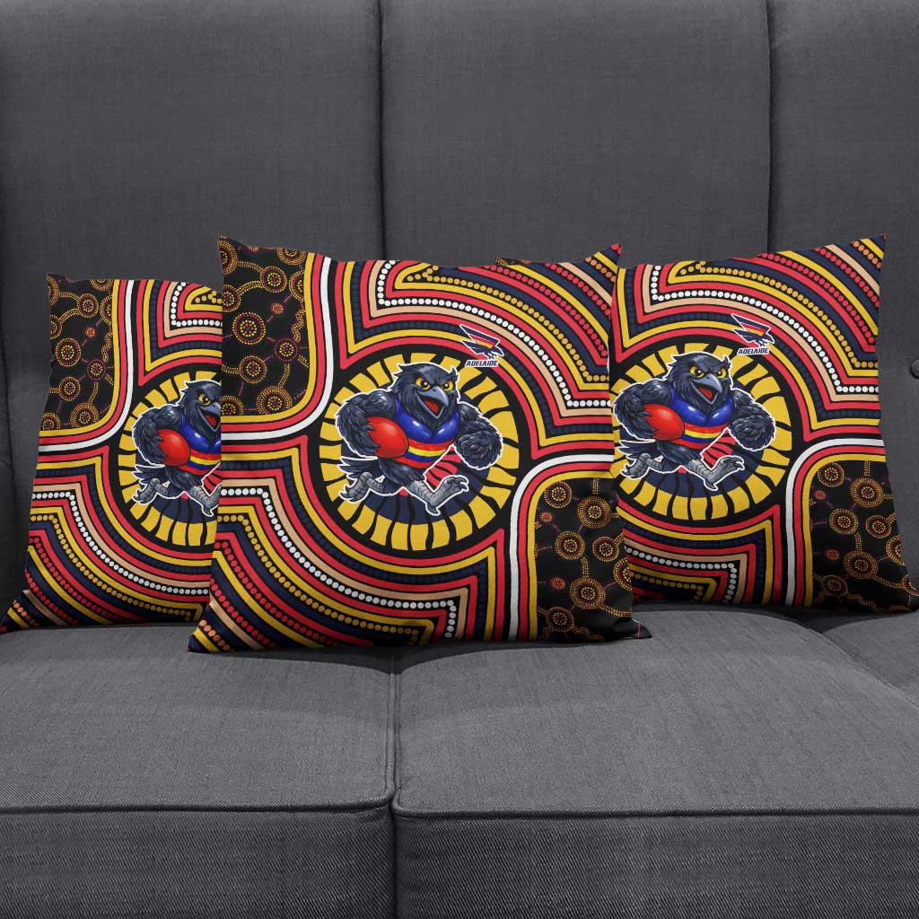 Adelaide Crows Pillow Cover Indigenous Monochrome Dot Art Mascot Style