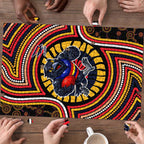 Adelaide Crows Puzzle Indigenous Monochrome Dot Art Mascot Style