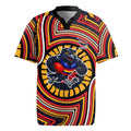 Adelaide Crows Rugby Jersey Indigenous Monochrome Dot Art Mascot Style